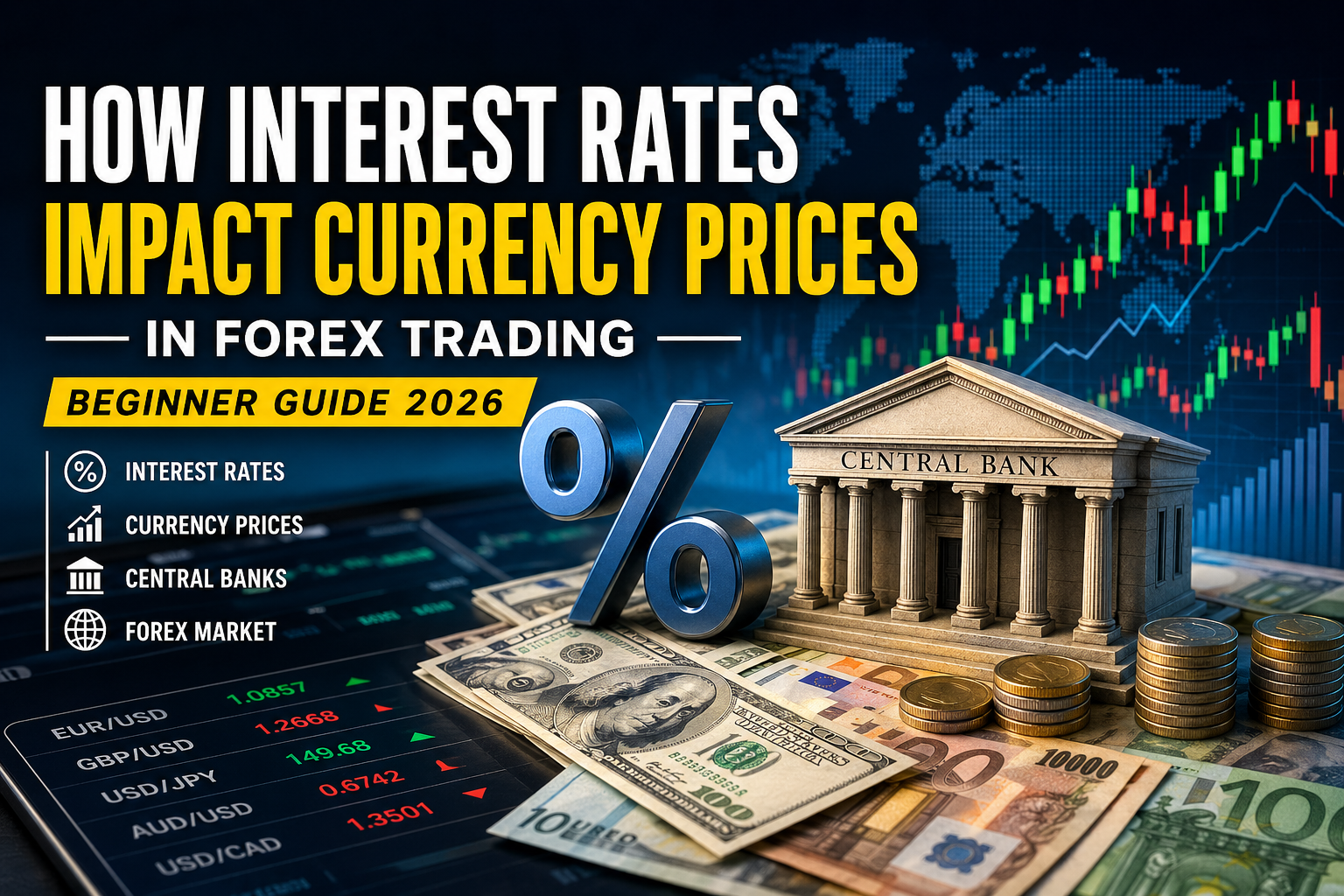 interest rate How Interest Rates Impact Currency Prices in Forex Trading (Beginner Guide 2026)