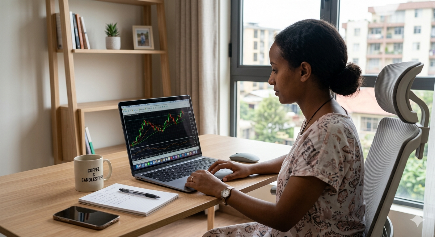 Beginner learning forex trading Beginner learning forex trading online using laptop and charts