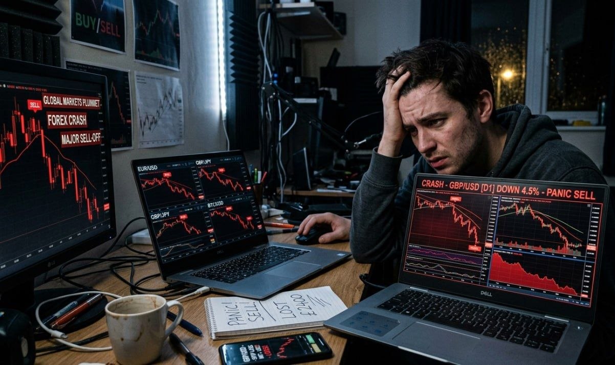 stressed beginner forex trader Beginner forex trader losing money due to common trading mistakes